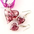 Heart Glass Jewelry set